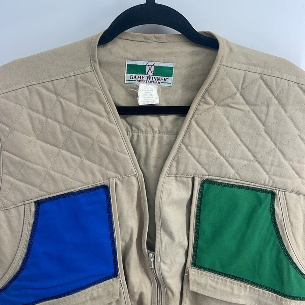 Vintage Game Winner Sportswear utility hunting shooting outdoor vest sz XL - Picture 2 of 9